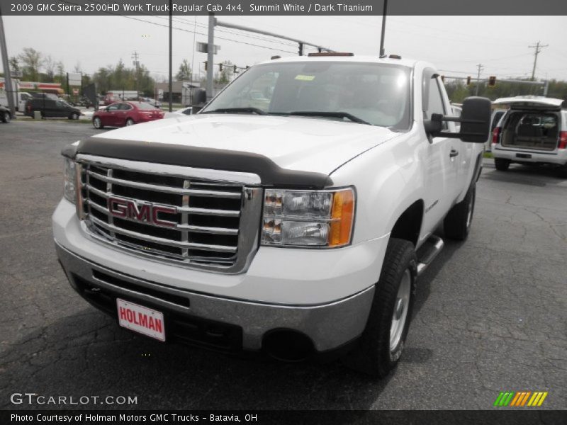 Summit White / Dark Titanium 2009 GMC Sierra 2500HD Work Truck Regular Cab 4x4