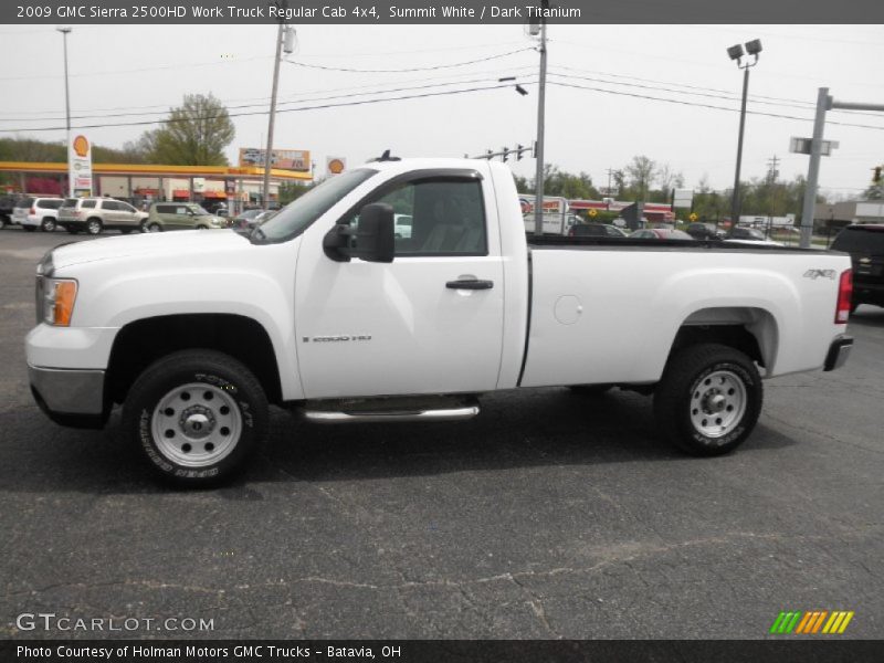 Summit White / Dark Titanium 2009 GMC Sierra 2500HD Work Truck Regular Cab 4x4