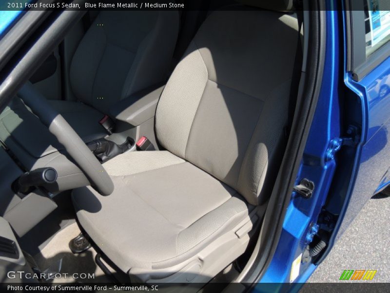 Blue Flame Metallic / Medium Stone 2011 Ford Focus S Sedan