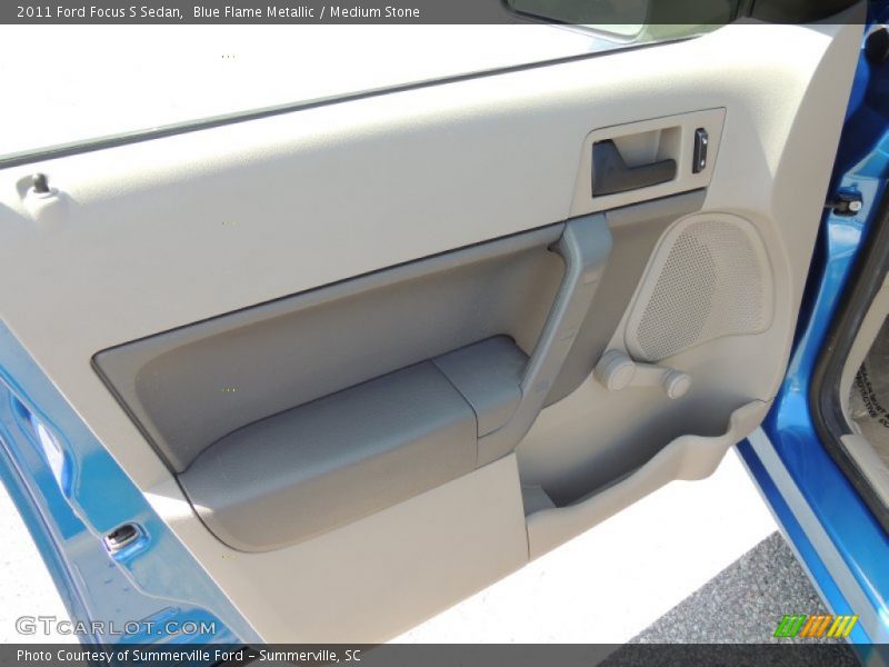 Blue Flame Metallic / Medium Stone 2011 Ford Focus S Sedan