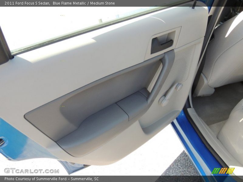 Blue Flame Metallic / Medium Stone 2011 Ford Focus S Sedan