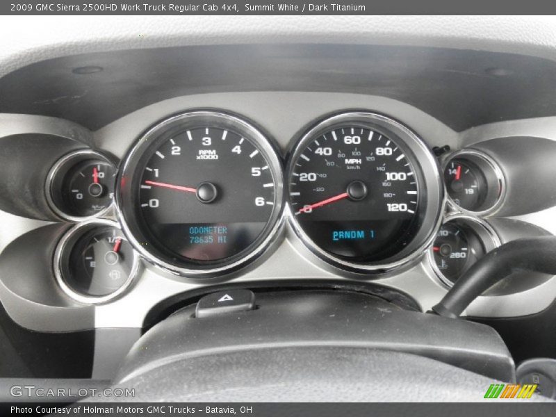 Summit White / Dark Titanium 2009 GMC Sierra 2500HD Work Truck Regular Cab 4x4