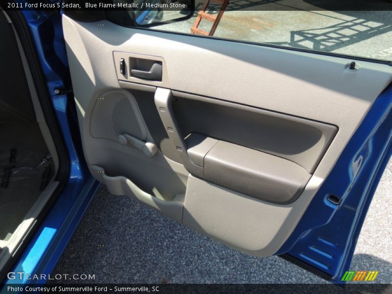 Blue Flame Metallic / Medium Stone 2011 Ford Focus S Sedan