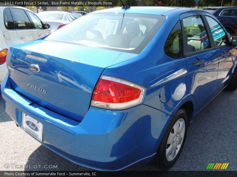 Blue Flame Metallic / Medium Stone 2011 Ford Focus S Sedan