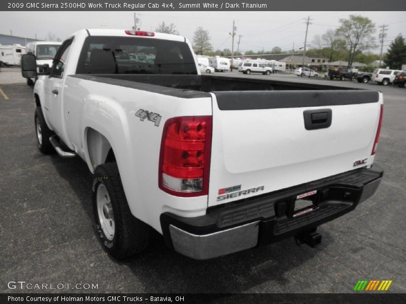 Summit White / Dark Titanium 2009 GMC Sierra 2500HD Work Truck Regular Cab 4x4