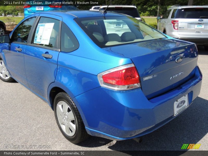 Blue Flame Metallic / Medium Stone 2011 Ford Focus S Sedan