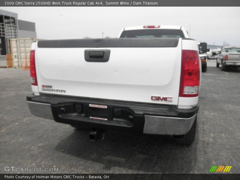 Summit White / Dark Titanium 2009 GMC Sierra 2500HD Work Truck Regular Cab 4x4