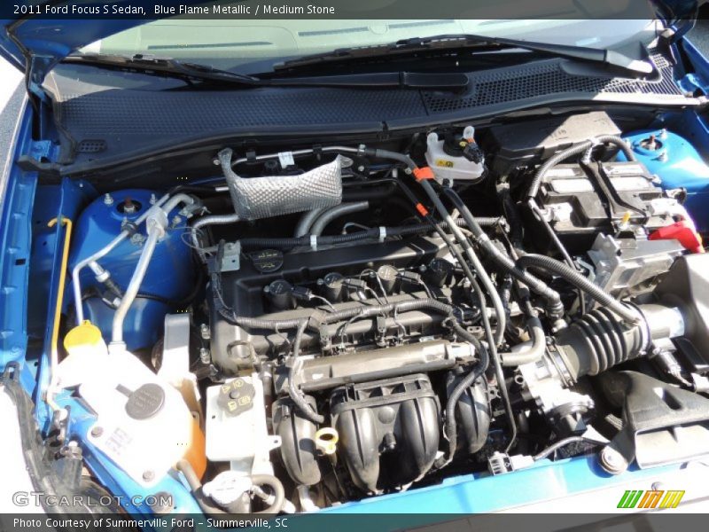 Blue Flame Metallic / Medium Stone 2011 Ford Focus S Sedan