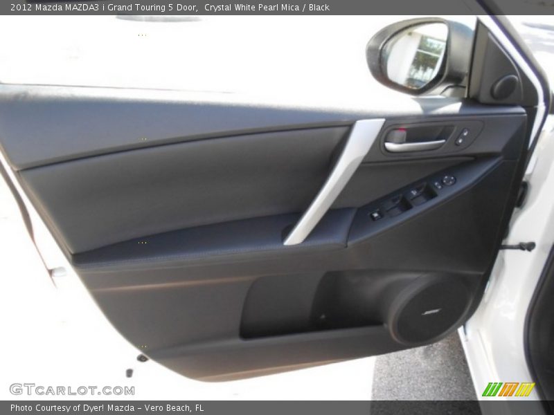 Crystal White Pearl Mica / Black 2012 Mazda MAZDA3 i Grand Touring 5 Door