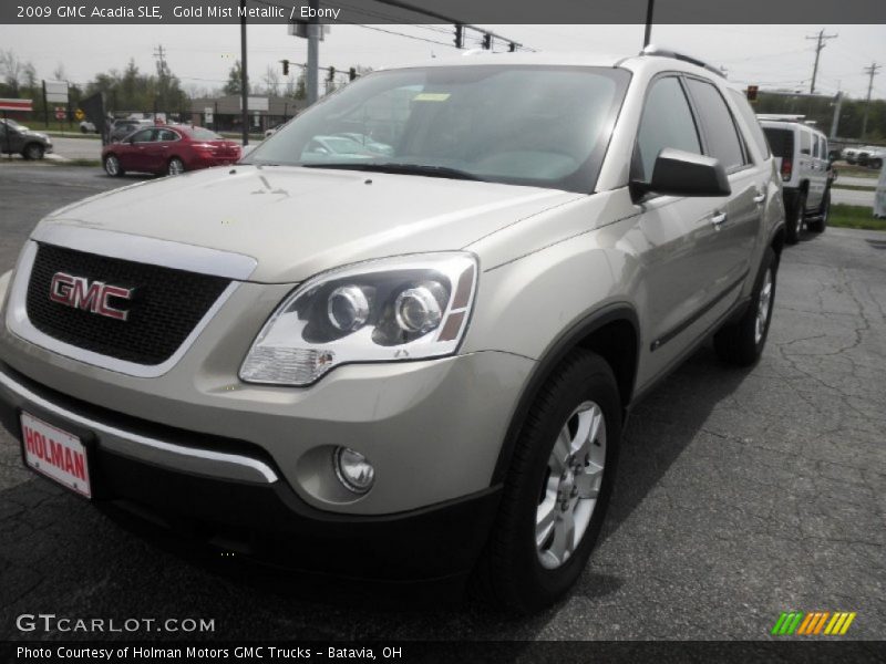 Gold Mist Metallic / Ebony 2009 GMC Acadia SLE