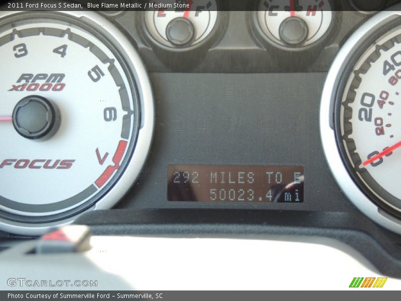 Blue Flame Metallic / Medium Stone 2011 Ford Focus S Sedan