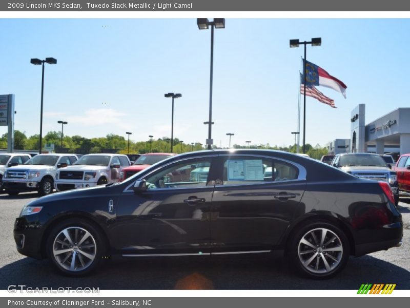 Tuxedo Black Metallic / Light Camel 2009 Lincoln MKS Sedan