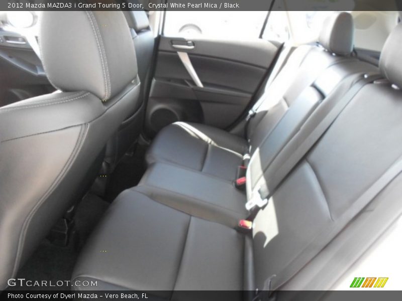 Crystal White Pearl Mica / Black 2012 Mazda MAZDA3 i Grand Touring 5 Door