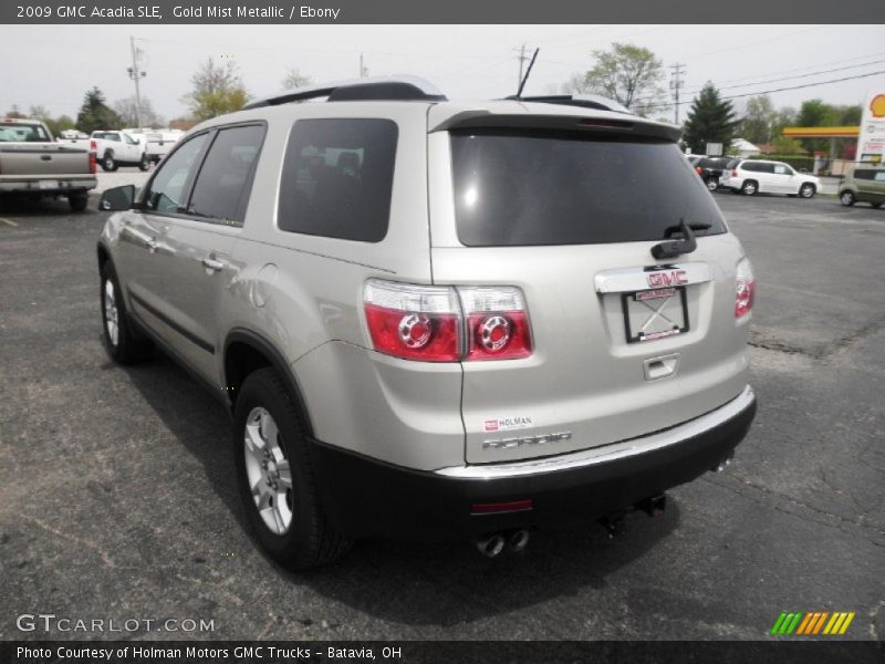 Gold Mist Metallic / Ebony 2009 GMC Acadia SLE