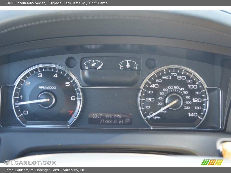 Tuxedo Black Metallic / Light Camel 2009 Lincoln MKS Sedan