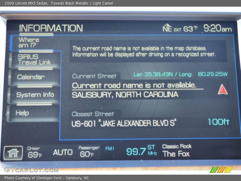 Tuxedo Black Metallic / Light Camel 2009 Lincoln MKS Sedan