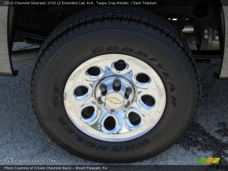 Taupe Gray Metallic / Dark Titanium 2010 Chevrolet Silverado 1500 LS Extended Cab 4x4