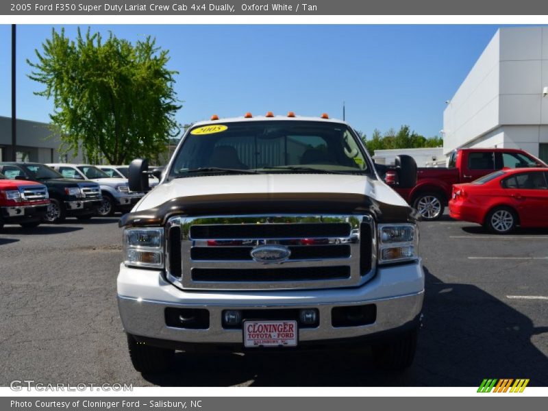 Oxford White / Tan 2005 Ford F350 Super Duty Lariat Crew Cab 4x4 Dually
