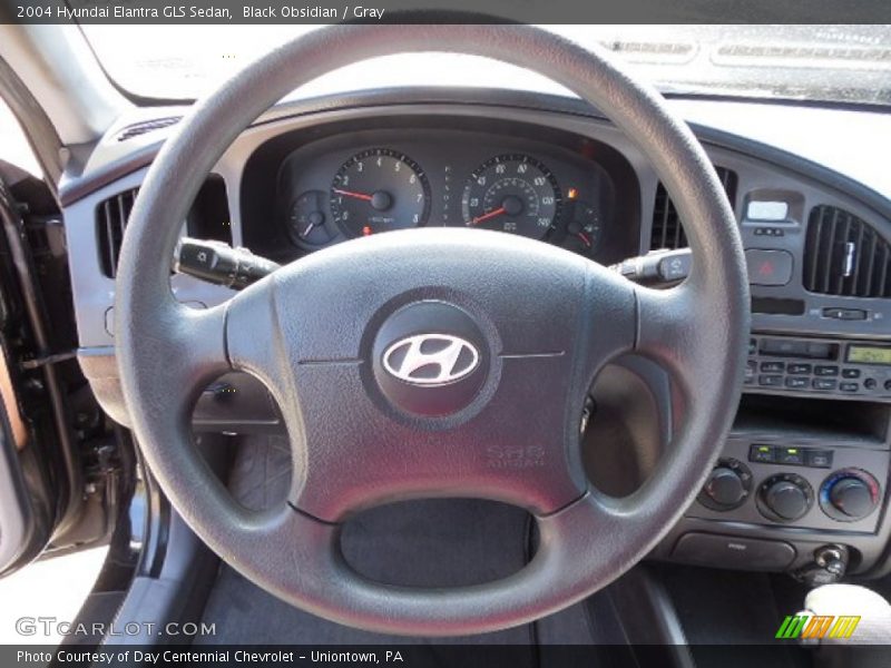 Black Obsidian / Gray 2004 Hyundai Elantra GLS Sedan