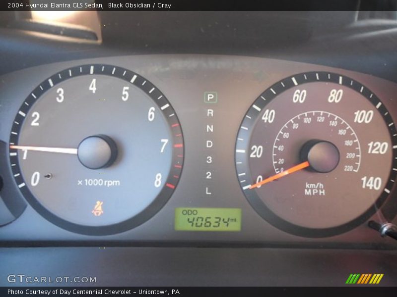 Black Obsidian / Gray 2004 Hyundai Elantra GLS Sedan