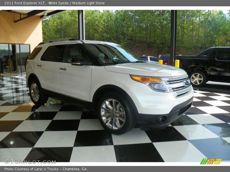 White Suede / Medium Light Stone 2011 Ford Explorer XLT