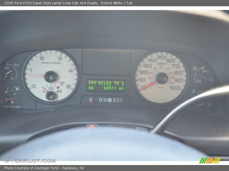 Oxford White / Tan 2005 Ford F350 Super Duty Lariat Crew Cab 4x4 Dually