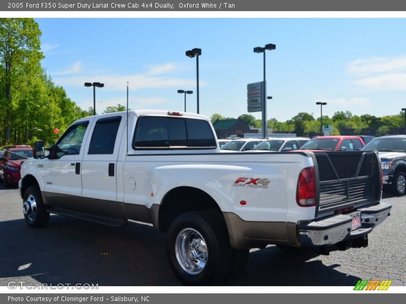 Oxford White / Tan 2005 Ford F350 Super Duty Lariat Crew Cab 4x4 Dually