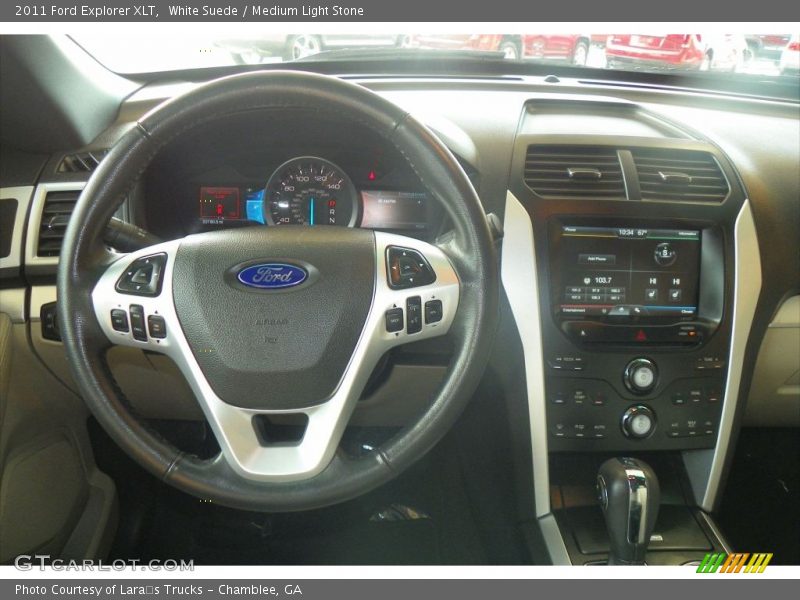 White Suede / Medium Light Stone 2011 Ford Explorer XLT