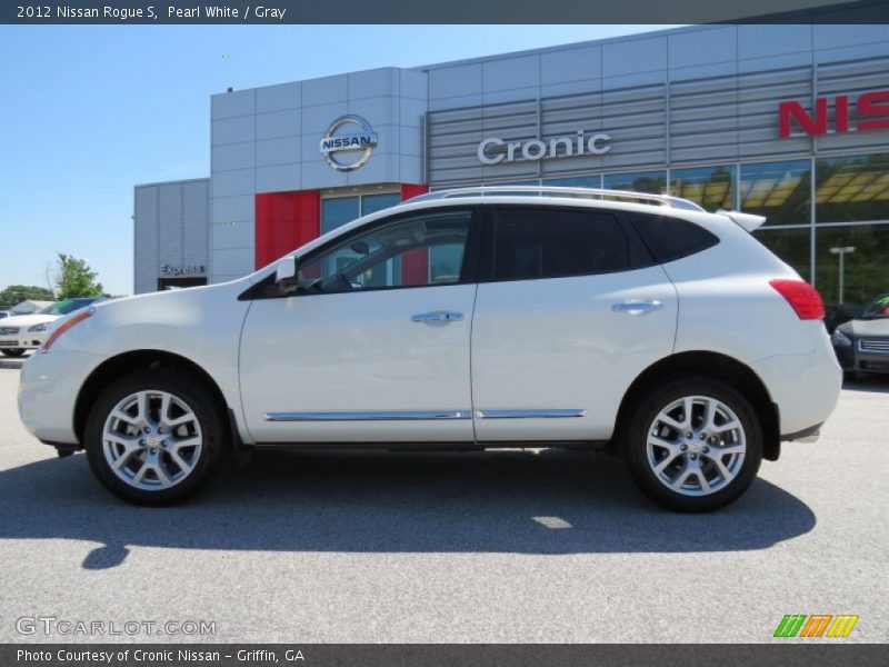 Pearl White / Gray 2012 Nissan Rogue S