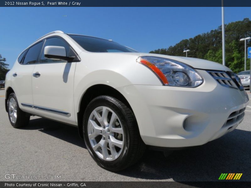 Pearl White / Gray 2012 Nissan Rogue S