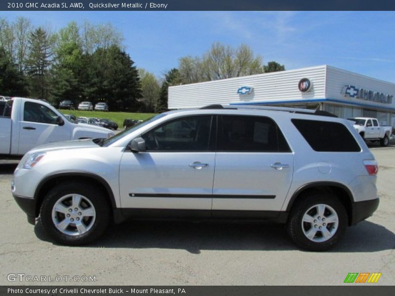 Quicksilver Metallic / Ebony 2010 GMC Acadia SL AWD