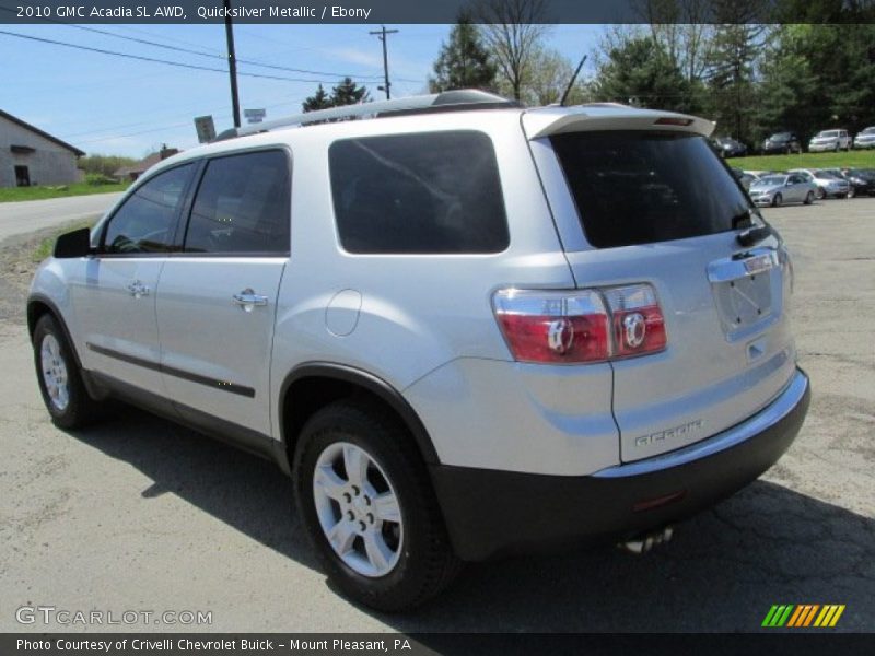 Quicksilver Metallic / Ebony 2010 GMC Acadia SL AWD