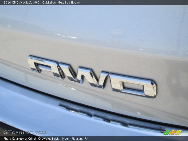 Quicksilver Metallic / Ebony 2010 GMC Acadia SL AWD