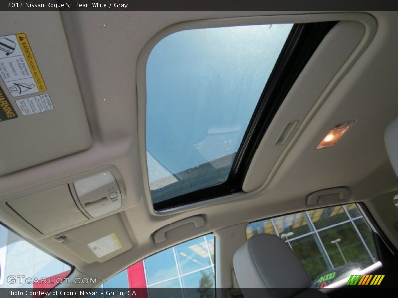Pearl White / Gray 2012 Nissan Rogue S