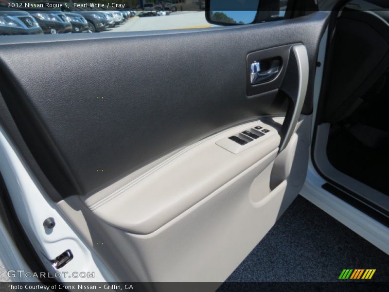 Pearl White / Gray 2012 Nissan Rogue S