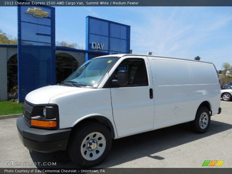 Summit White / Medium Pewter 2013 Chevrolet Express 1500 AWD Cargo Van