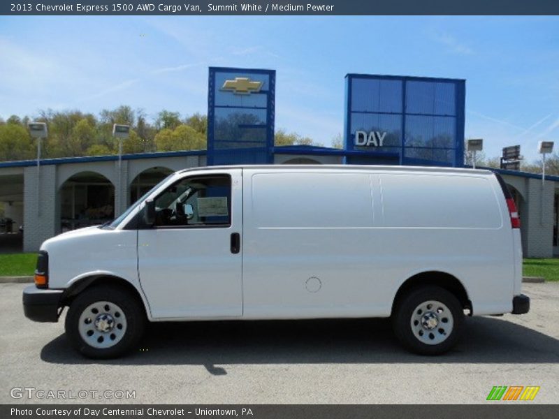Summit White / Medium Pewter 2013 Chevrolet Express 1500 AWD Cargo Van