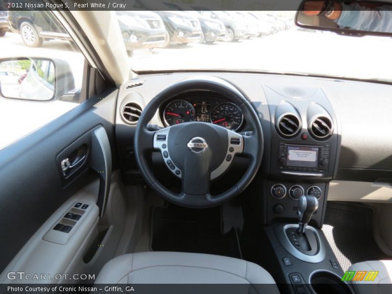 Pearl White / Gray 2012 Nissan Rogue S