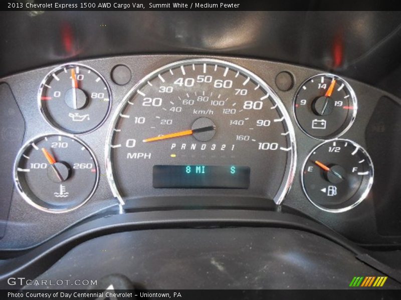  2013 Express 1500 AWD Cargo Van 1500 AWD Cargo Van Gauges