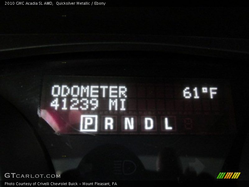Quicksilver Metallic / Ebony 2010 GMC Acadia SL AWD