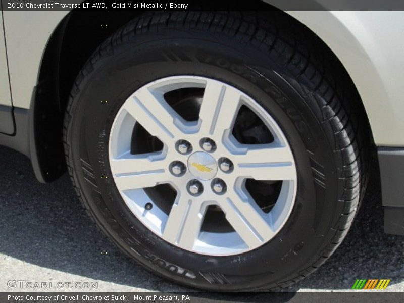 Gold Mist Metallic / Ebony 2010 Chevrolet Traverse LT AWD