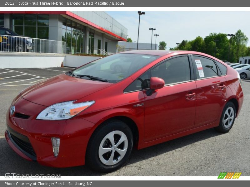 Barcelona Red Metallic / Bisque 2013 Toyota Prius Three Hybrid