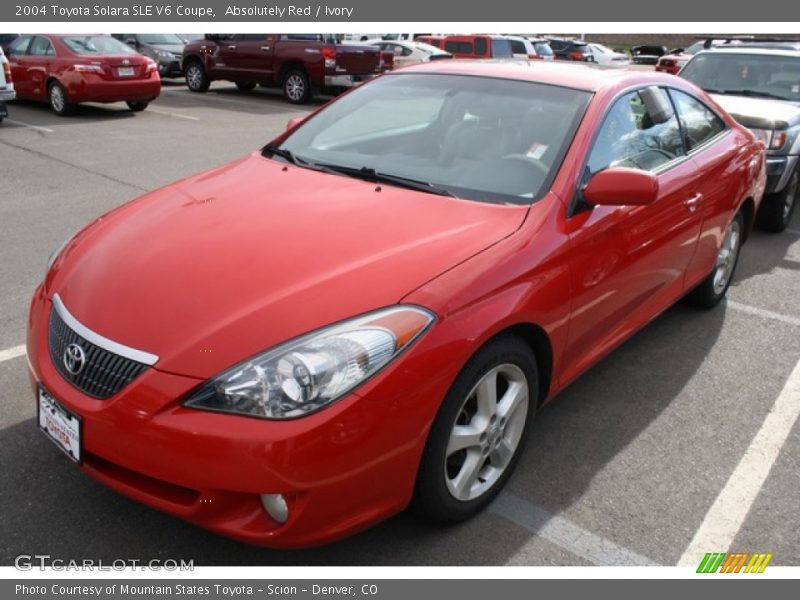 Absolutely Red / Ivory 2004 Toyota Solara SLE V6 Coupe