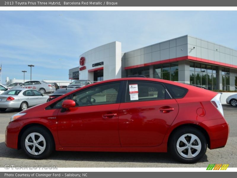 Barcelona Red Metallic / Bisque 2013 Toyota Prius Three Hybrid