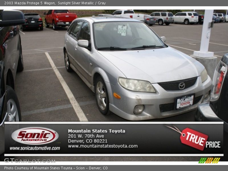 Sunlight Silver Metallic / Gray 2003 Mazda Protege 5 Wagon