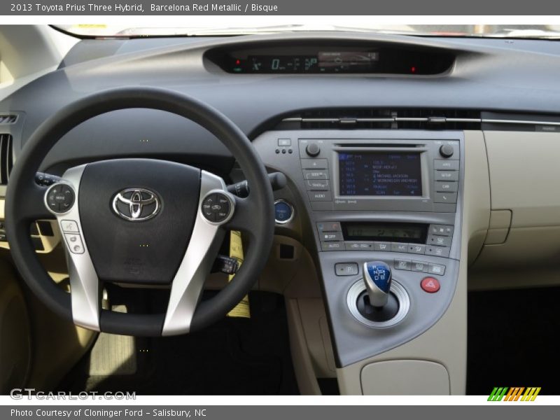 Barcelona Red Metallic / Bisque 2013 Toyota Prius Three Hybrid
