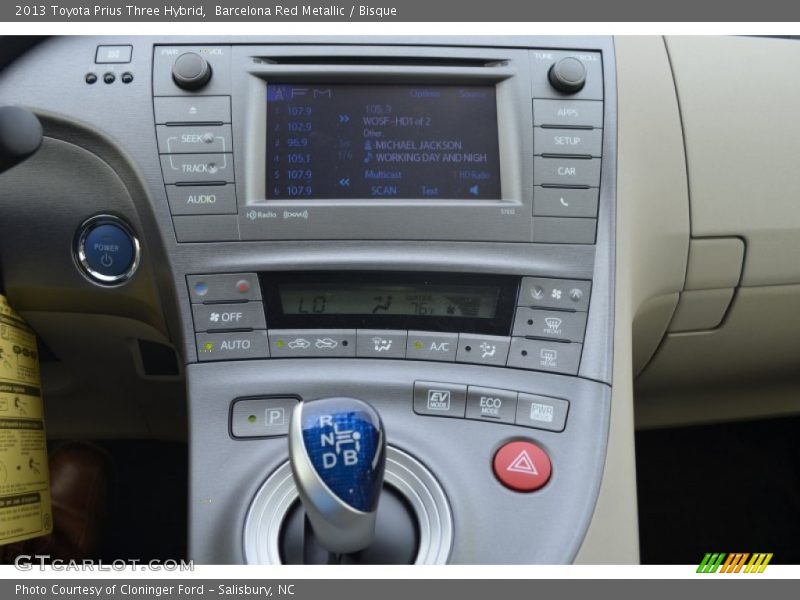 Controls of 2013 Prius Three Hybrid