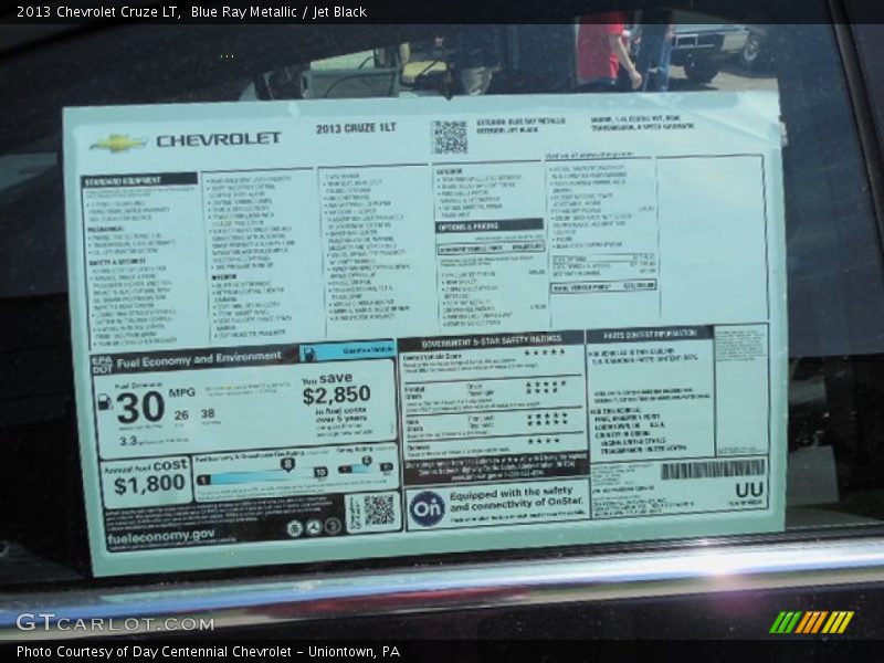 Blue Ray Metallic / Jet Black 2013 Chevrolet Cruze LT