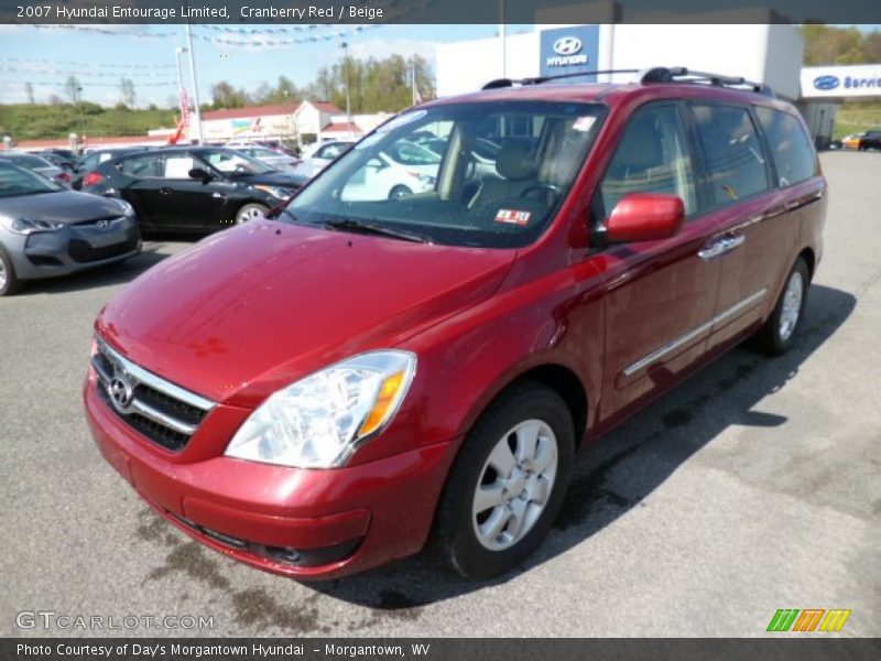 Cranberry Red / Beige 2007 Hyundai Entourage Limited