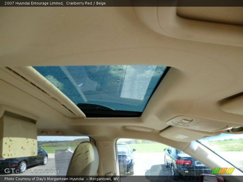 Sunroof of 2007 Entourage Limited